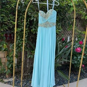 Sherri Hill Turquoise Dress